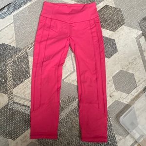 Lululemon leggings, 25 inch, size 8, watermelon pink, excellent condition